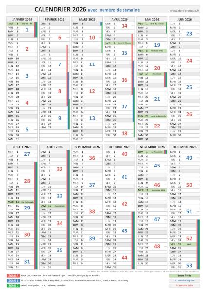 Num ro De Semaine 2026 Liste Et Dates Calendrier 2026 Avec Semaines Num ro De Semaine 2026 Liste Et Dates Calendrier 2026 Avec Semaines