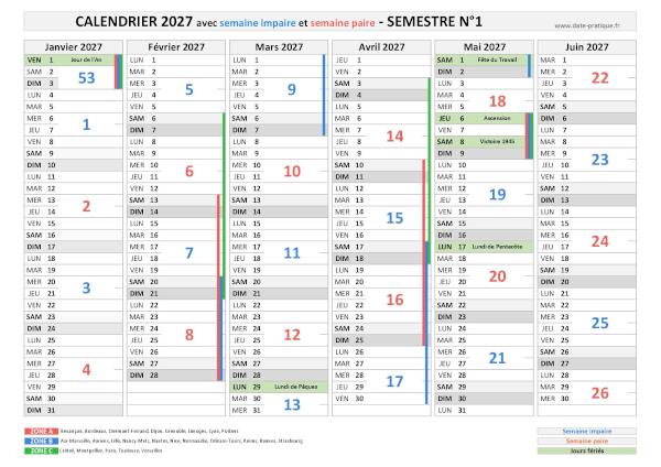 Semaine Paire Et Impaire 2027 Dates Et Calendrier 2027 Avec Les Semaine Paire Et Impaire 2027 Dates Et Calendrier 2027 Avec Les