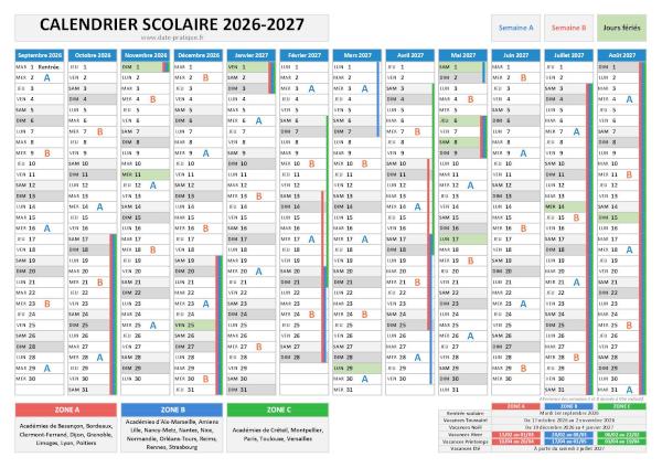 Calendrier Scolaire 2026 2027 Dates Officielles Dela Rentr e Et Des Calendrier Scolaire 2026 2027 Dates Officielles Dela Rentr e Et Des