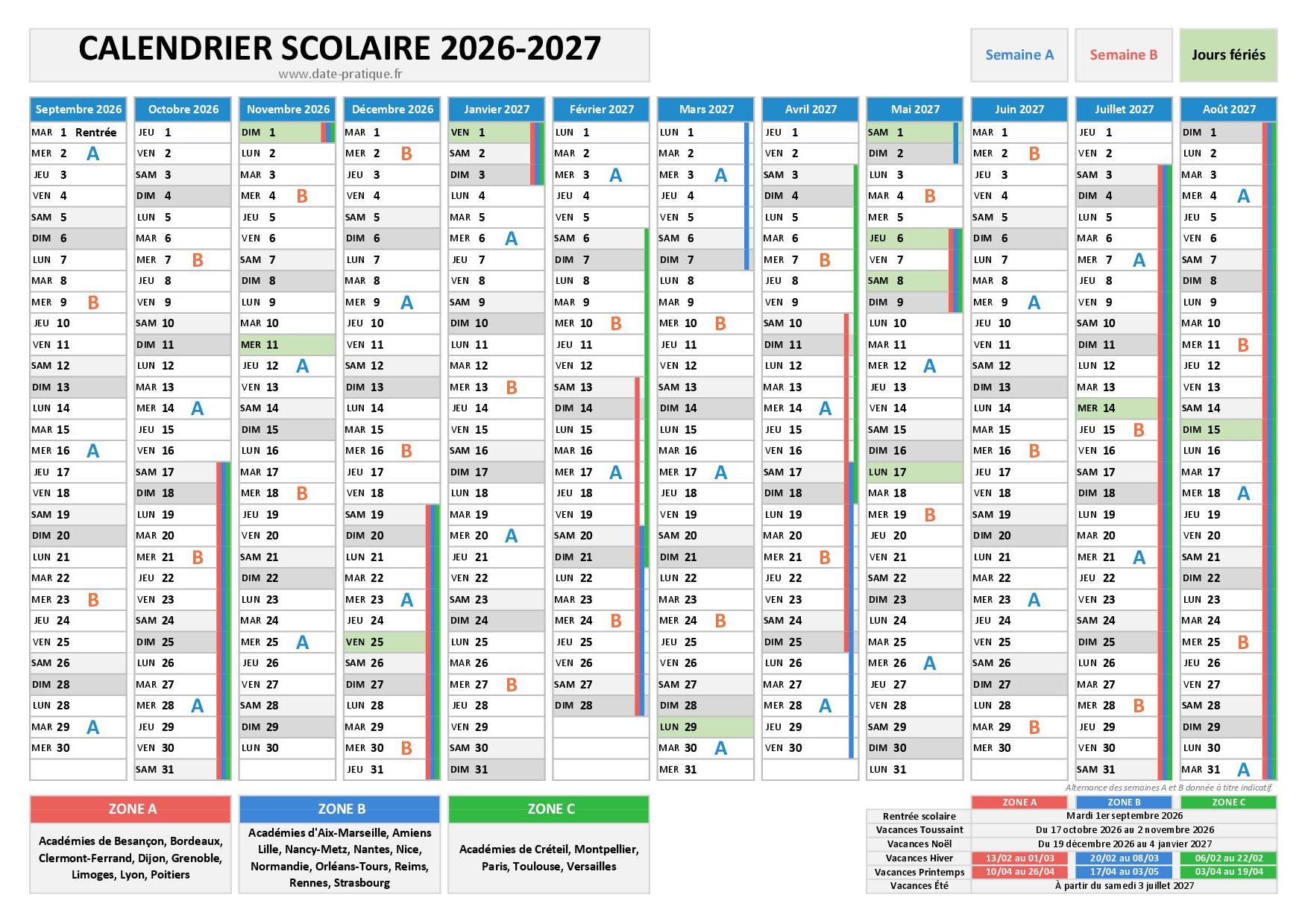 Calendrier Scolaire 2026 2027 Dates Officielles Dela Rentr e Et Des 